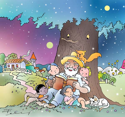 El abuelo viene a contarme