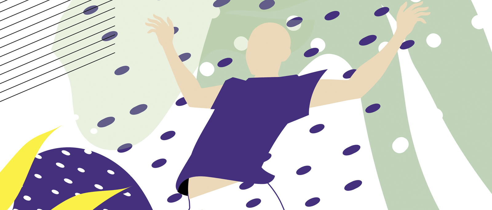 El pincel y el libro de un joven