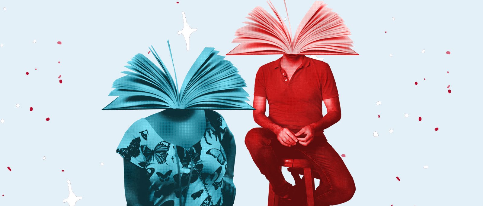 Cabeza de libro con Elena Salamanca y lmer Menjvar