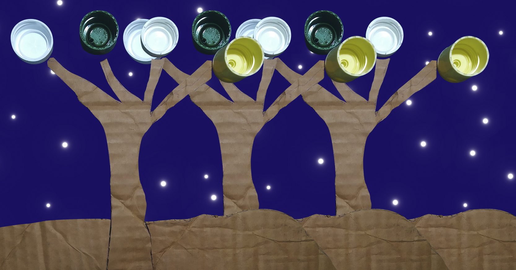 Recreando con tapas y cartn