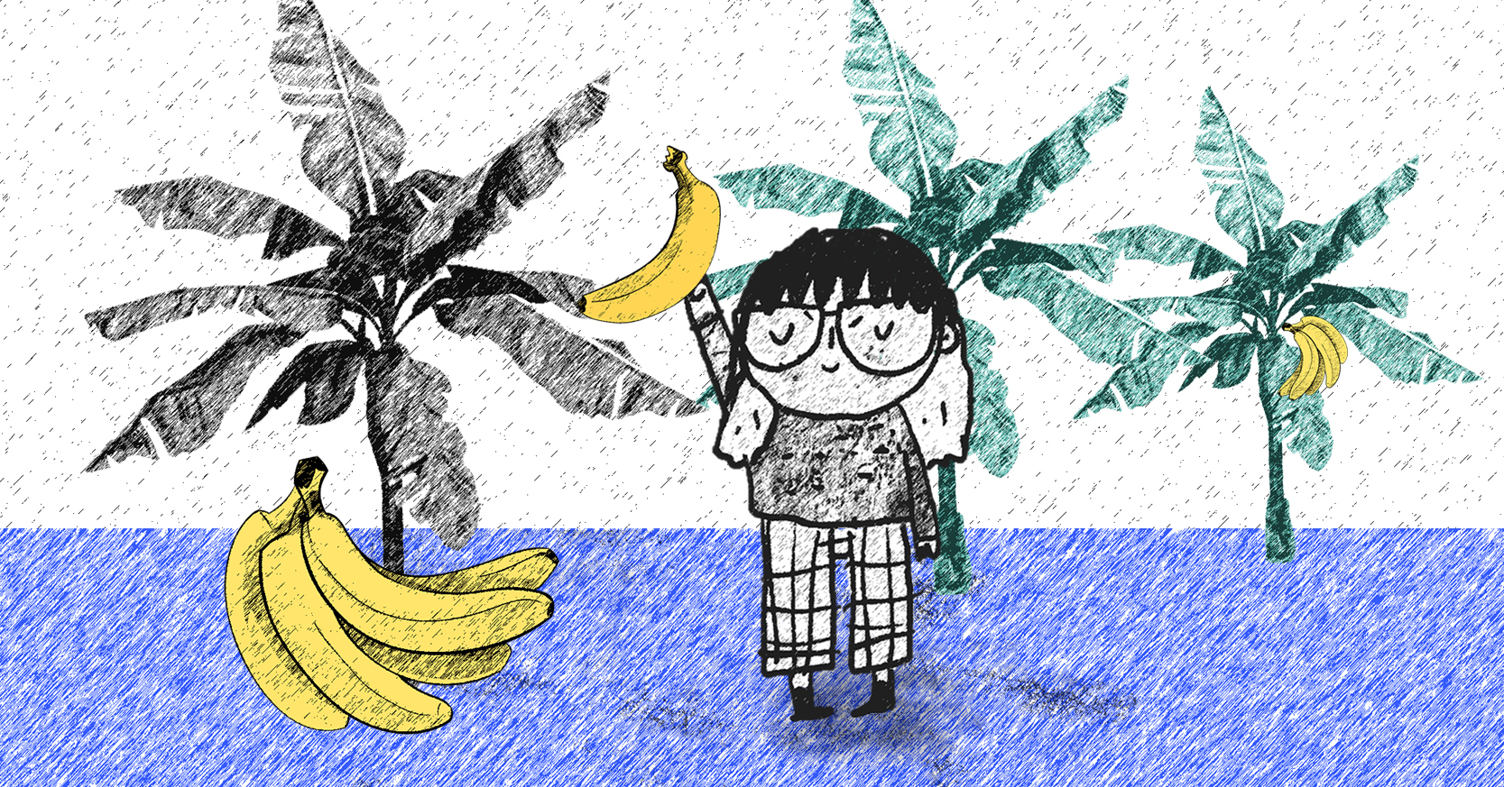 Chispas en la cocina Flan de banano