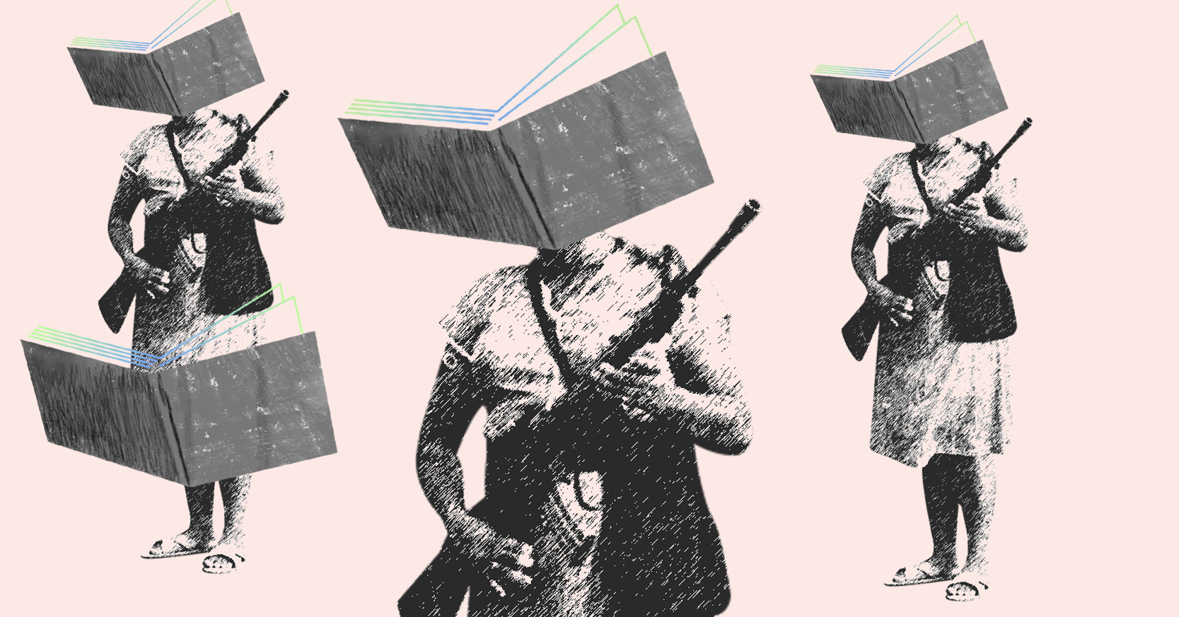 Cabeza de libro Mujeres Montaa