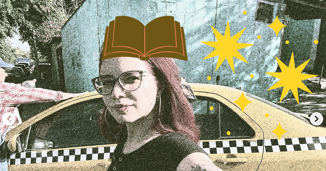 Cabeza de libro con Paola Guardado