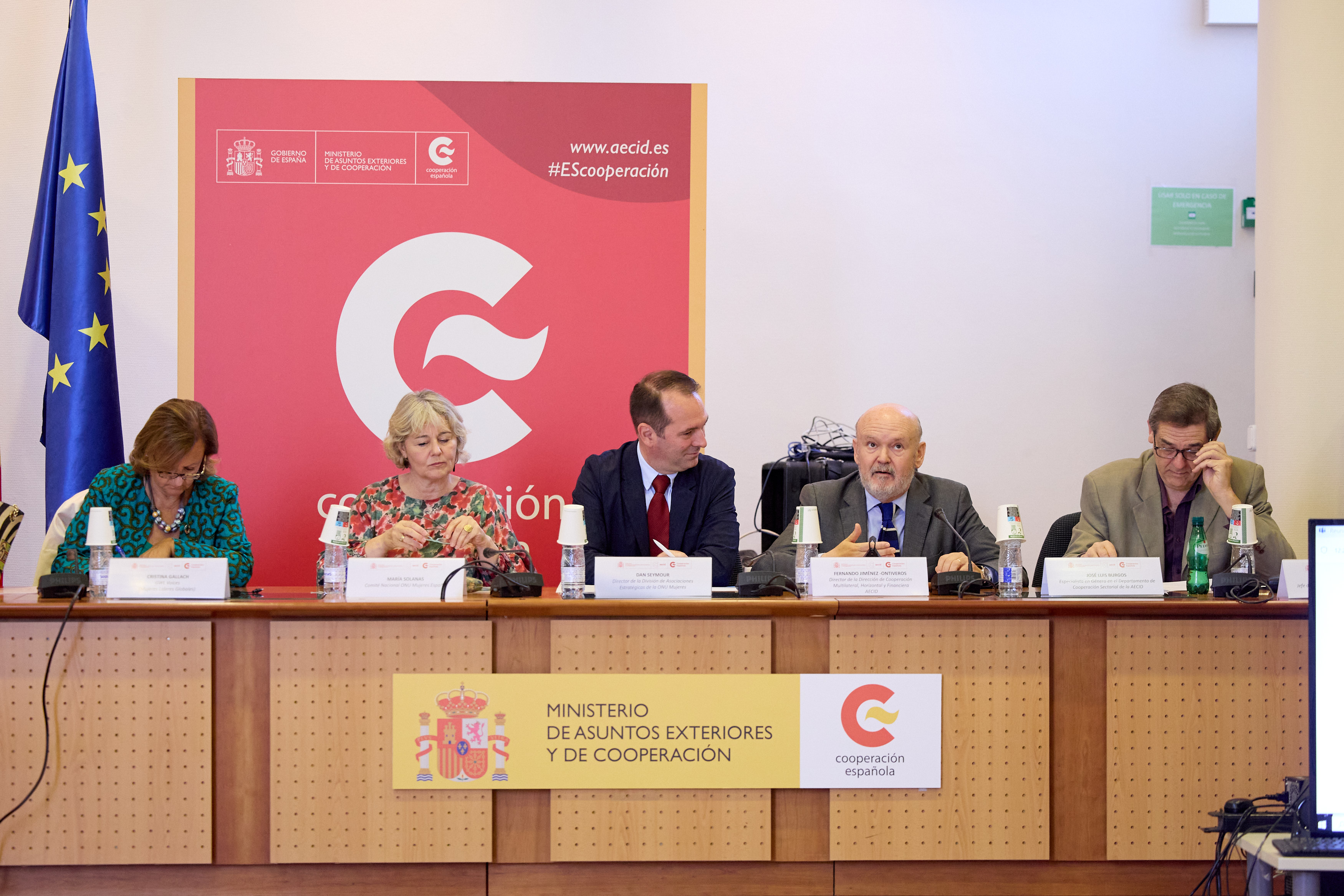 Fernando Jiménez-Ontiveros, director de Cooperación Multilateral, Horizontal y Financiera de la AECID, durante su intervención en la presentación del informe Panorama de Género 2024